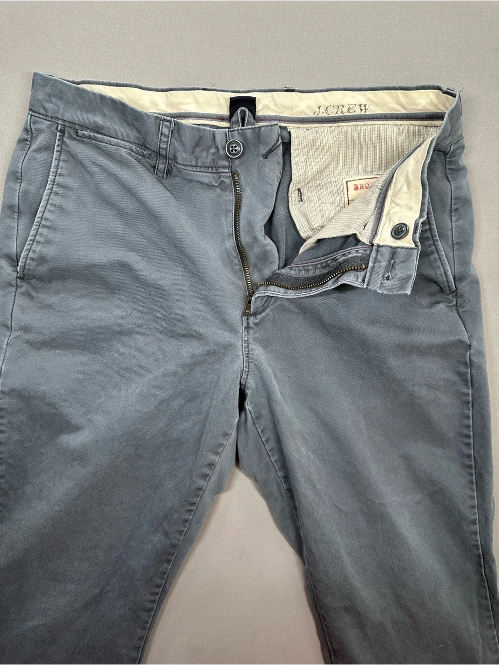 J Crew Broken In Slim Fit Chino Khaki Pants, 100% Cotton Twill - Mens 31x32